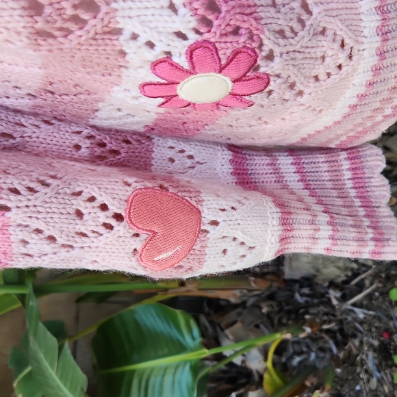 LoveShackFancy Brody Oversized Pink Stripe Cardigan extra large - Picture 6 of 12